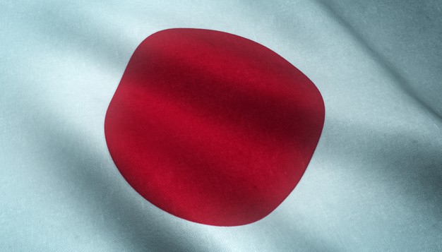 drapeau ondulant japon