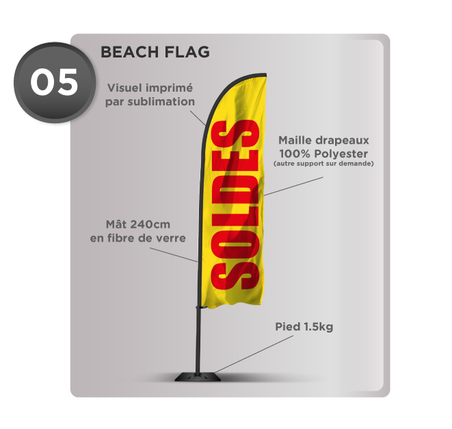 beach flag soldes
