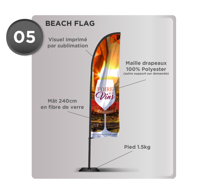 beach flag foire aux vins